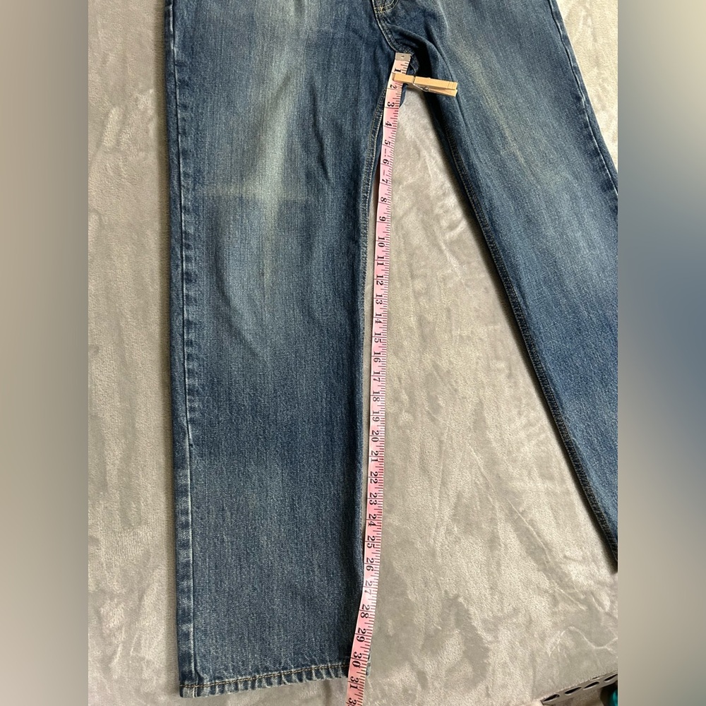 Cinch up relaxed fit straight leg denim jeans - Picture 7 of 11